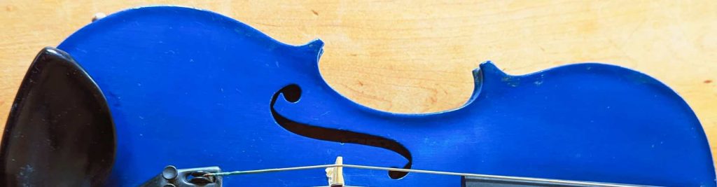 photo of a blue fiddle